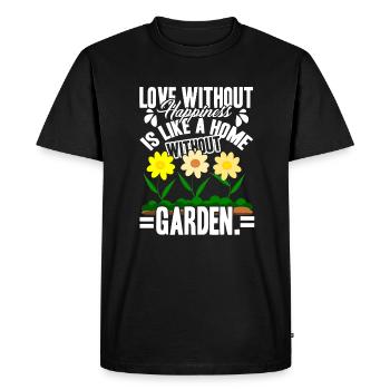 Gardening Home Without Garden - Men's Premium Organic T-Shirt - black - Front - Nico (187cm)