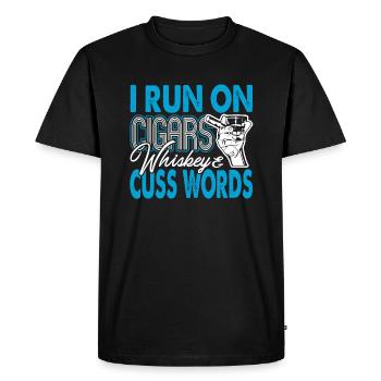 Cigar Smoking I Runs On Cigars - Men's Premium Organic T-Shirt - black - Front - Nico (187cm)
