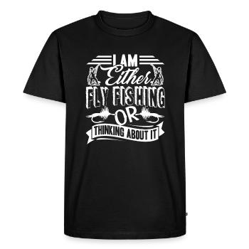 Fly Fishing Think About Fly Fishing - Men's Premium Organic T-Shirt - black - Front - Nico (187cm)