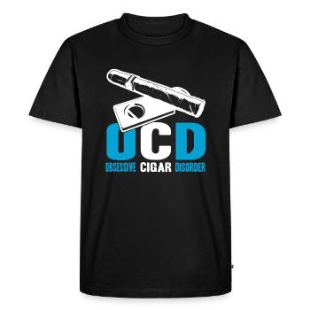 Cigar Smoking Obsessive Cigar Disorder - Men's Premium Organic T-Shirt - black - Front - Nico (187cm)