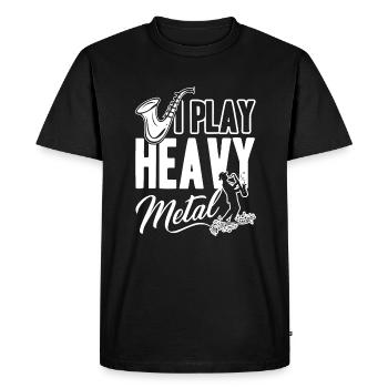 Saxophone I Play Heavy Metal Saxophone - Men's Premium Organic T-Shirt - black - Front - Nico (187cm)