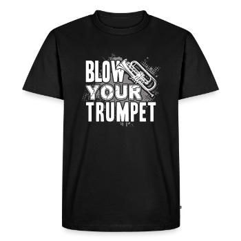 Trumpet Blow Your Trumpet - Men's Premium Organic T-Shirt - black - Front - Nico (187cm)