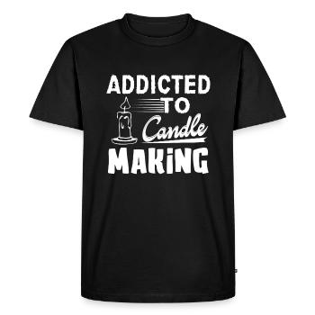 Addicted To Candle Making - Men's Premium Organic T-Shirt - black - Front - Nico (187cm)