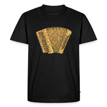 Accordion Geometric - Men's Premium Organic T-Shirt - black - Front - Nico (187cm)