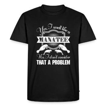 I Smell Like A Manatee - Men's Premium Organic T-Shirt - black - Front - Nico (187cm)