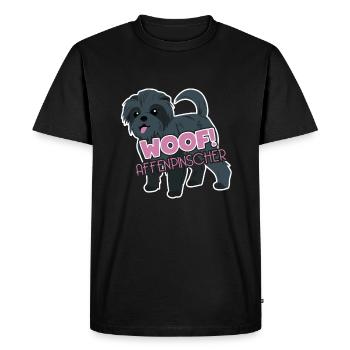 Woof Affenpinscher - Men's Premium Organic T-Shirt - black - Front - Nico (187cm)