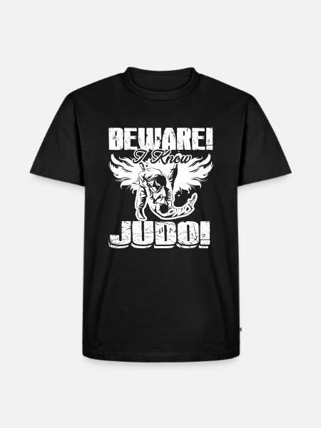Beware I Know Judo - Men's Premium Organic T-Shirt - black