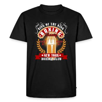 Boxing Champ King Of The King - Men's Premium Organic T-Shirt - black - Front - Nico (187cm)