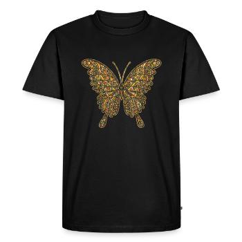 Butterfly Geometric - Men's Premium Organic T-Shirt - black - Front - Nico (187cm)