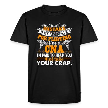 CNA I am A CNA - Men's Premium Organic T-Shirt - black - Front - Nico (187cm)