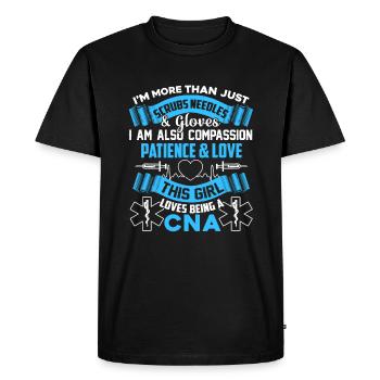 CNA Loves Being A CNA - Men's Premium Organic T-Shirt - black - Front - Nico (187cm)