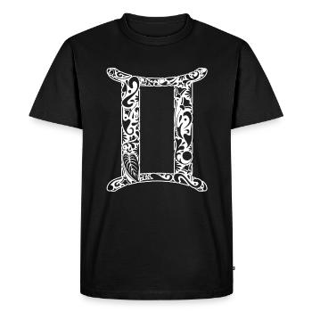 Gemini Zodiac Horoscope - Men's Premium Organic T-Shirt - black - Front - Nico (187cm)