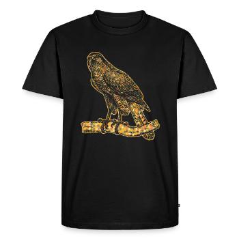 Goshawk Geometric - Men's Premium Organic T-Shirt - black - Front - Nico (187cm)