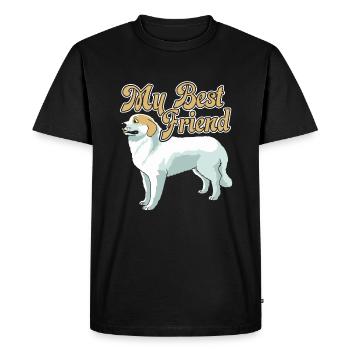 Great Pyrenees Is My Best Friend - Men's Premium Organic T-Shirt - black - Front - Nico (187cm)