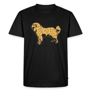 Great Pyrenees Geometric - Men's Premium Organic T-Shirt - black - Front - Nico (187cm)