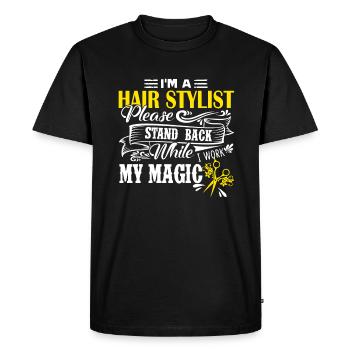 Hair Stylist I Am A Hair Stylist - Men's Premium Organic T-Shirt - black - Front - Nico (187cm)
