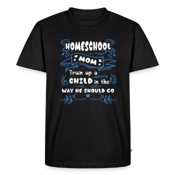 Homeschool Proud Homeschool Mom - Men's Premium Organic T-Shirt - black - Front - Nico (187cm)