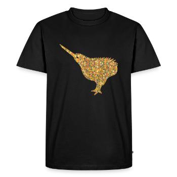 Kiwi Bird Kiwi Bird Geometric - Men's Premium Organic T-Shirt - black - Front - Nico (187cm)