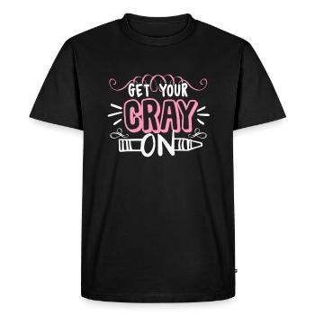 Kindergarten Teacher Get Your Cray On - Men's Premium Organic T-Shirt - black - Front - Nico (187cm)