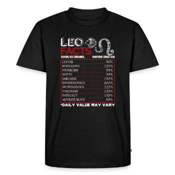 Leo Facts Shirts Funny Sign Of Zodiac - Men's Premium Organic T-Shirt - black - Front - Nico (187cm)