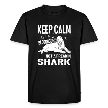 Keep Calm It's A Bloodhound Dog - Men's Premium Organic T-Shirt - black - Front - Nico (187cm)