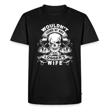 I am A Logger's Wife - Men's Premium Organic T-Shirt - black - Front - Nico (187cm)