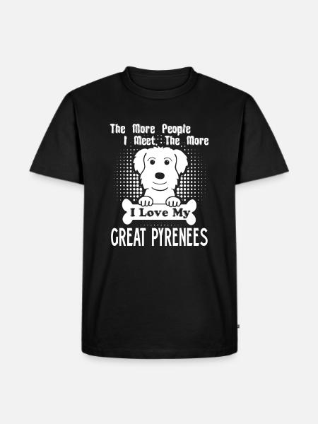 Love Great Pyrenees - Men's Premium Organic T-Shirt - black