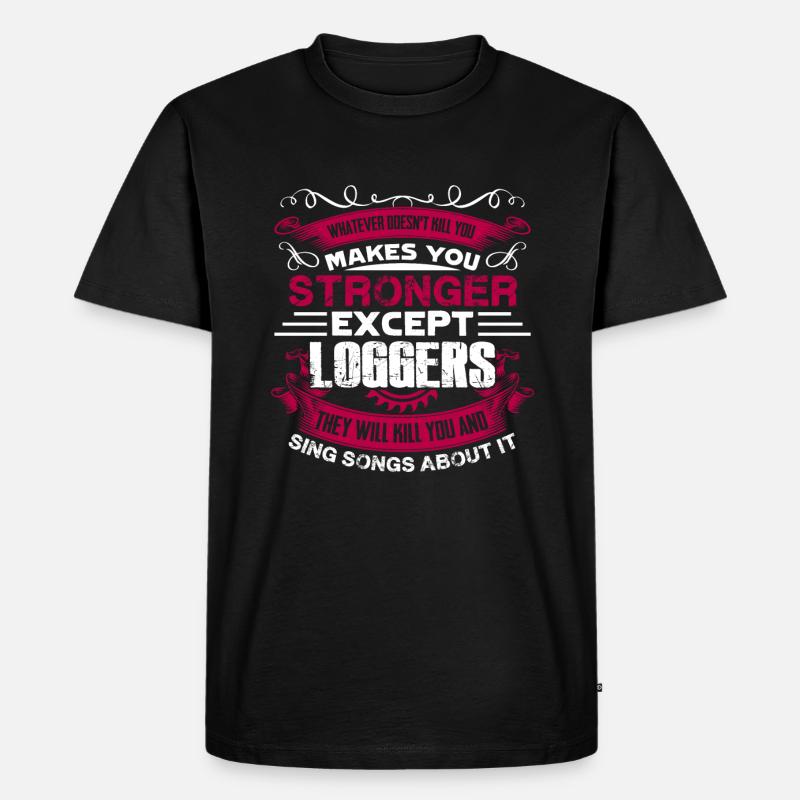 Logger Strong Logger - Men's Premium Organic T-Shirt - black