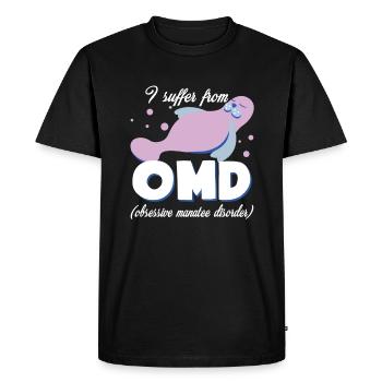 Manatee Obsessive Manatee Disorder - Men's Premium Organic T-Shirt - black - Front - Nico (187cm)