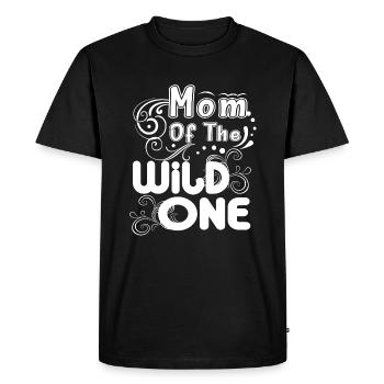 Mother's Day Gifts Mom Of The Wild One - Men's Premium Organic T-Shirt - black - Front - Nico (187cm)