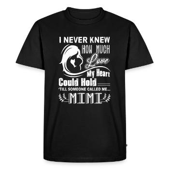 Mimi Shirt Funny Mother's Day - Men's Premium Organic T-Shirt - black - Front - Nico (187cm)