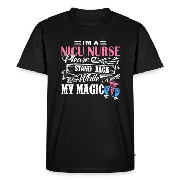 Nicu Nurse I am A Nicu Nurse - Men's Premium Organic T-Shirt - black - Front - Nico (187cm)