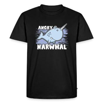 Narwhal Angry Narwhals - Men's Premium Organic T-Shirt - black - Front - Nico (187cm)