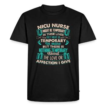 Nicu Nurse Proud Nicu Nurse - Men's Premium Organic T-Shirt - black - Front - Nico (187cm)