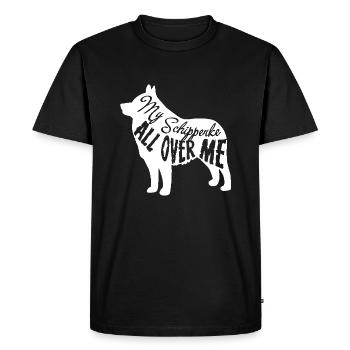 My Schipperke All Over Me - Men's Premium Organic T-Shirt - black - Front - Nico (187cm)