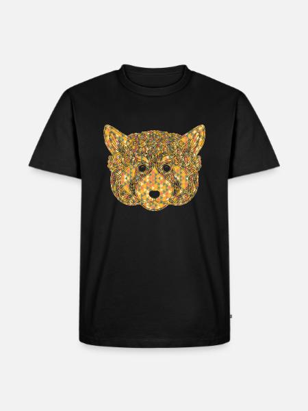 Red Panda Geometric - Men's Premium Organic T-Shirt - black