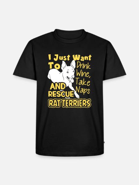 Rescue Rat Terriers - Men's Premium Organic T-Shirt - black