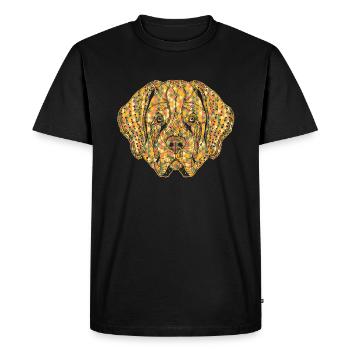 Saint Bernard Geometric - Men's Premium Organic T-Shirt - black - Front - Nico (187cm)