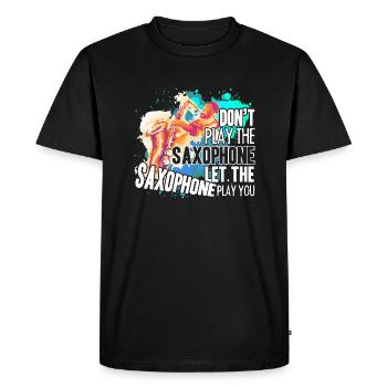 Saxophone Let Saxophone Play You - Men's Premium Organic T-Shirt - black - Front - Nico (187cm)