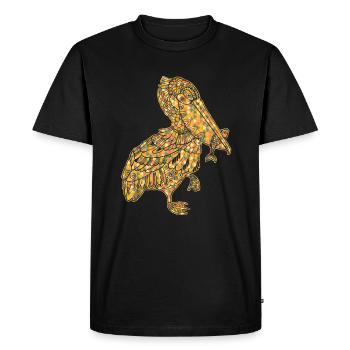 Pelican Geometric - Men's Premium Organic T-Shirt - black - Front - Nico (187cm)