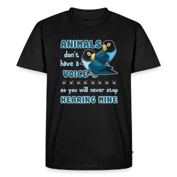 Parrot Love Parrot - Men's Premium Organic T-Shirt - black - Front - Nico (187cm)