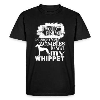 Save My Whippet Dog - Men's Premium Organic T-Shirt - black - Front - Nico (187cm)