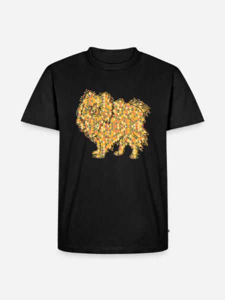Pomeranian Geometric Tee - Men's Premium Organic T-Shirt - black