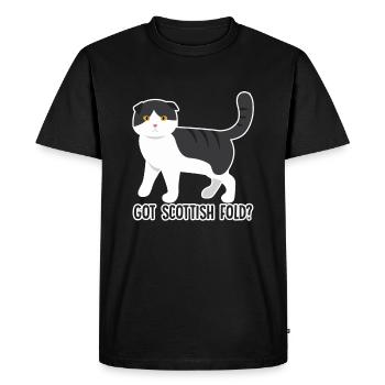 Got Scottish Fold Cat - Men's Premium Organic T-Shirt - black - Front - Nico (187cm)