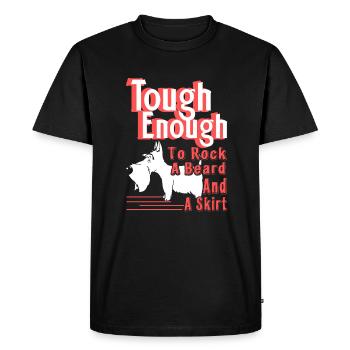 Scottish Terrier Tough Enough - Men's Premium Organic T-Shirt - black - Front - Nico (187cm)