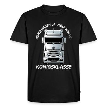 Voitures de fonction , mais seulement de la classe reine - T-shirt Premium bio Homme - noir - Devant - Nico (187cm)
