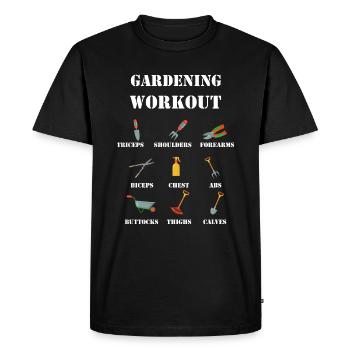 Gardening Workout Gardening Gardeners Gardening - Men's Premium Organic T-Shirt - black - Front - Nico (187cm)