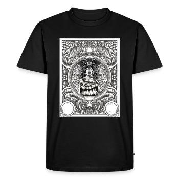 Gothic Baphomet Satanic 666 Black Metal - T-shirt Premium bio Homme - noir - Devant - Nico (187cm)