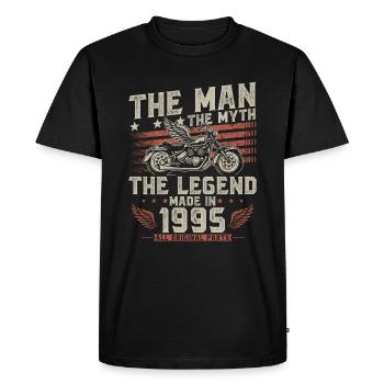 1995 Vintage Homme Mythe Légende Moto - T-shirt Premium bio Homme - noir - Devant - Nico (187cm)