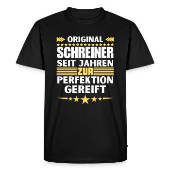 Des charpentiers mûris à la perfection - T-shirt Premium bio Homme - noir - Devant - Nico (187cm)